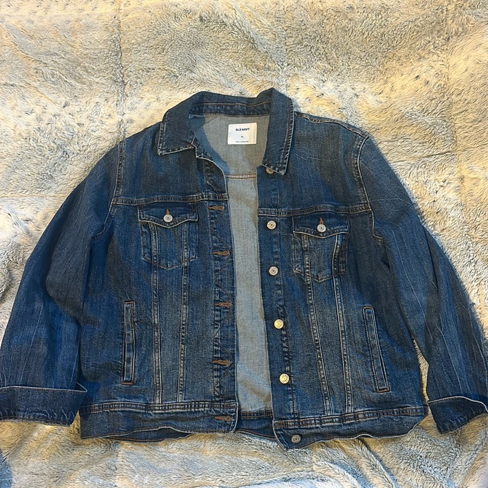 EUC Denim jacket they old navy dark wash